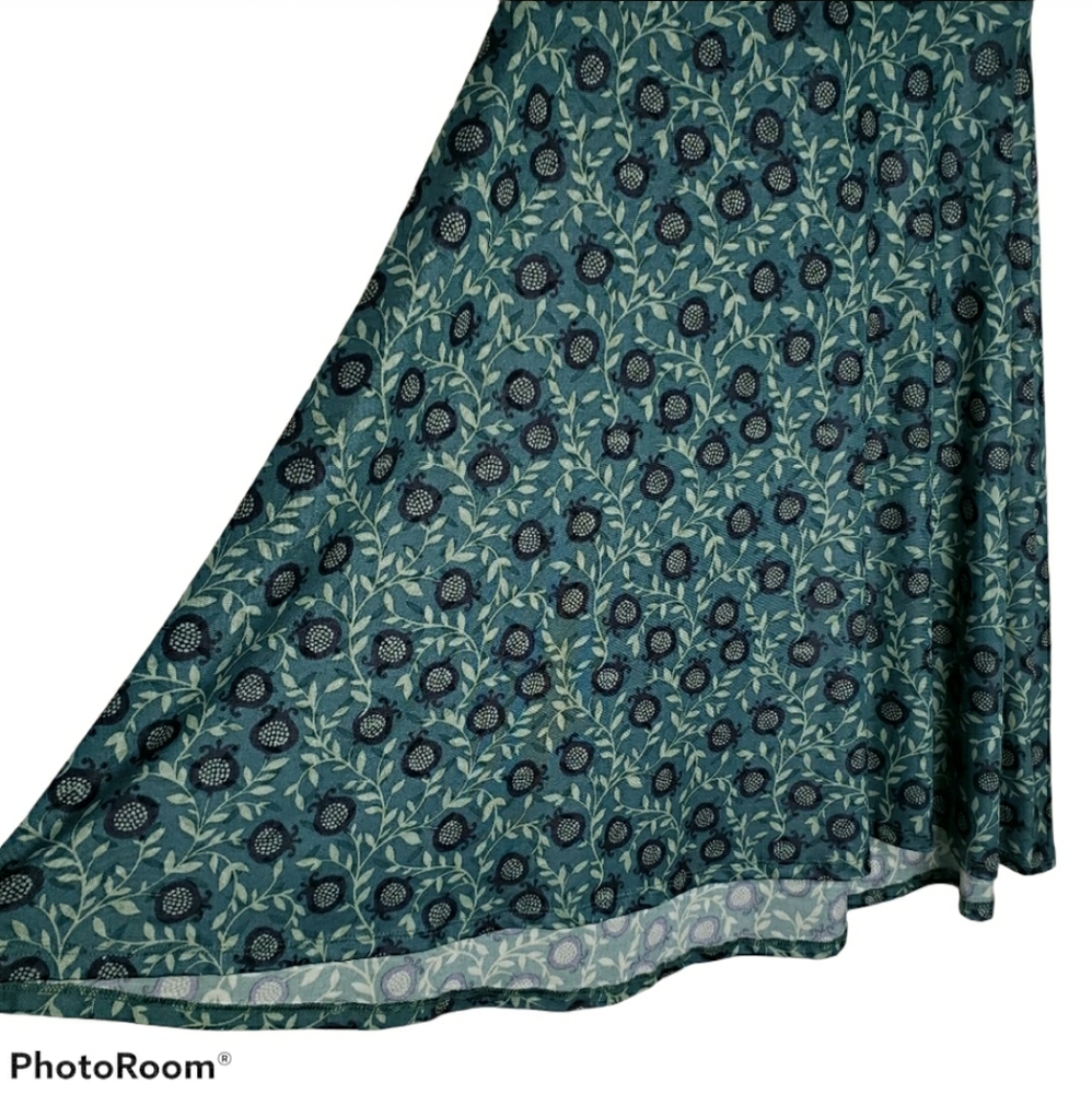 LuLaRoe Azure A-line Skirt Green Teal Size XS - Picture 6 of 6